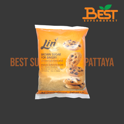 ลิน น้ำตาลทรายแดงสำหรับเบเกอรี่ 1 กิโลกรัม. Lin Brown Sugar For Bakery. 1 Kg.