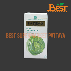 ทไวนิงส์ เครื่องดื่มสมุนไพรเป็ปเปอร์มินต์ 2 กรัม x 25 ซอง.TWININGS Of London.Pure Peppermint Infusion Cool & Refreshing. 2 g. x 25 sachets.
