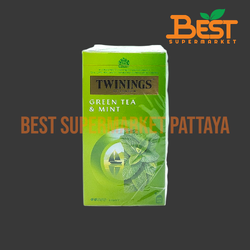ทไวนิงส์ กรีนที แอนด์ มิ้นท์ 1.5 กรัม x 25 ซอง. TWININGS Of London. Green Tea & Mint . 1.5 g. x 25 sachets.