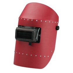 หน้ากากอ๊อกสวมหัว แดง+กระจกดำ (ราคารวมแวท) หน้ากากเซฟตี้ อ็อกเหล็ก กันแสง หน้ากากช่างเชื่อม {รหัสสินค้า1102006602}