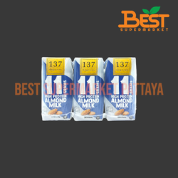 137 ดีกรี น้ำนมอัลมอนด์ผสมน้ำนมถั่วเหลืองโปรตีนสูง สูตรออริจินอล แพ็ค3 180 มล. 137 Degrees High Protein Almond Milk with Soy Milk Original Pack3 180 ml.