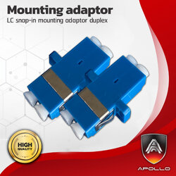 Apollo หัวต่อ Mounting adaptor LC snap-in mounting adaptor duplex