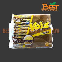 วอยซ์ วาฟเฟิลไส้ครีมกลิ่นช็อกโกมอคค่า 21กรัม. x 12ซอง.Voiz Waffle Choco Mocha Flavour 21g. x 12packs.