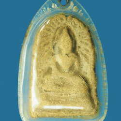 *30782 พระซุ้มกอ เนื้อผงกึ่งน้ำมัน พิมพ์ทรงคล้ายซุ้มกอ หลวงปุ่นาค วัดระฆัง เลี่ยมพลาสติกเก่า ถึงยุด 9