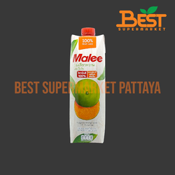 มาลี น้ำส้มเขียวหวาน ผสมเนื้อส้ม100% 1000มล. Malee Tangerine Orange Juice with Orange Pulp 1000 ml.