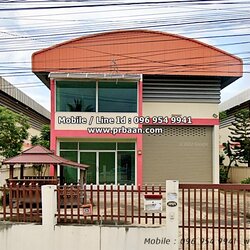 Factory, warehouse for sale with office, Khlong Maduea, Krathum Baen, 450 sq m. or have 2 plots next to each other, buy 2 buildings, get 900 sq m.