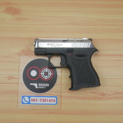 แบลงค์กัน EKOL BOTAN Shiny Chrome สีโครเมี่ยมเงา 9 mm P.A.K. Blank gun (แถมกล่องใส่ปืน)