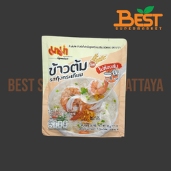 มาม่าข้าวต้มคัพ ข้าวต้มกึ่งสำเร็จรูปรสกุ้งกระเทียม ชนิดซอง 35 กรัม.Cup Instant Rice Soup Garlic Shrimp Flavour (PACK) MAMA BRAND) 35 g.