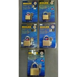 กุจแจสีเงินระบบลูกปืน SOLEX EXTRA คอสั้น 35,40,45,50,55,60 (ราคารวมแวท) แม่กุญแจ กุญแจล็อกบ้าน ล็อกประตู