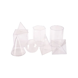 รูปทรงเรขาคณิตพลาสติก (โปร่งแสง)