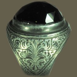 ขายแล้ว*39857 แหวนหัวนิล เนื้อเงินผสม เป็นเครื่ืองประดับสะสม 16