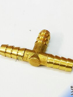 MJ-Tech ข้อต่อ สามทางทองเหลือง สำหรับสายยางน้ำแก๊ส ขนาดมาตรฐาน