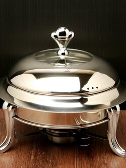 HP-1 หม้อไฟสเตนเลสพร้อมขา และฝาปิดสเตนเลส