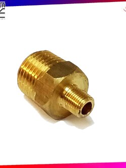 MJ-Tech ข้อต่อเกลียวนอกสองข้าง ข้อต่อทองเหลือง ขนาด 1/8 * 1/2 นิ้ว รุ่น A1060-0208