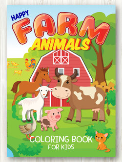 สมุดระบายสี Happy Farm Animals Coloring Book