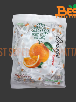 มายชูวี่ ลูกอมเคี้ยวหนึบกลิ่นส้ม 360 กรัม.My Chewy Brand My Chewy Milk Candy Orange Flavour 360 g.