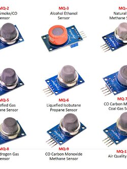 เซนเซอร์ตรวจจับก๊าซ เซนเซอร์แก๊ส ควัน Gas Sensor Hazardous Gas Detection MQ-2 MQ-3 MQ-4 MQ-5 MQ-6 MQ-7 MQ-8 MQ-9 MQ-135