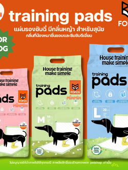 Fofos แผ่นรองฉี่สุนัข Dog Gel Training Pads กลิ่นหญ้า มี 3 ขนาด ฝึกขับถ่าย สำหรับสุนัขทุกวัย