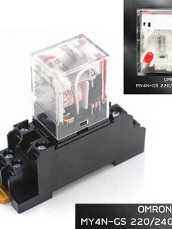 Omron RELAY Omron MY4N-GS AC220/240V + socket