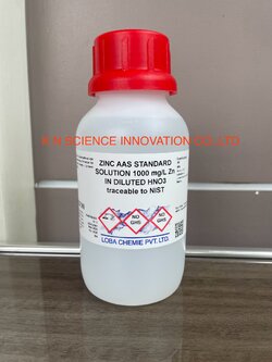Zinc (in diluted HNO3), 1000 mg/l, AAS standard, NIST Traceable ,500 ml ,Loba A370N00500