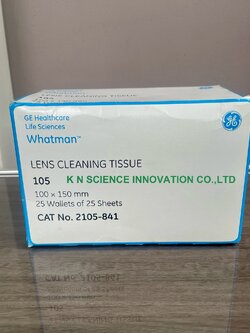 Lens Cleaning Tissue 100 x 150mm, 25 wallets of 25 sheets , ยี่ห้อ Whatman™ 2105-841