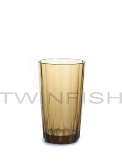 TCA-300 ถ้วยพลาสติกสีเหลืองอำพัน รูปแบบเหลี่ยมเพชร ความจุ 300 มล.