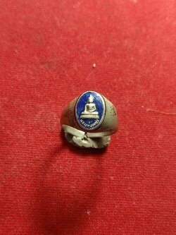 แหวนหลวงพ่อเพชร เนื้ออัลปากล้าลงยา ไม่ทราบที่ (SKU-01670)