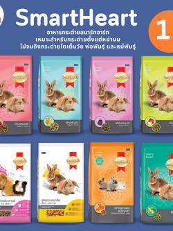 [ 1 kg ] SmartHeart สมาร์ทฮาร์ท อาหารกระต่าย อาหารฟันแทะ ขนาด 1 kg.