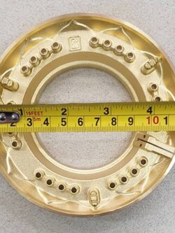 ฝาเฝืองทองเหลืองแท้ 100% วงนอก LUCKY FLAME หัวเตา รุ่น HQ-712s