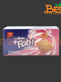 พาร์เล่ พลาติน่า ไฮด์ คุกกี้แซนวิชรสช็อกโกแลตชิพสอดไส้ครีม กลิ่นสตรอว์เบอร์รี่ 25กรัม. x 12ซอง.Parle Platina Hide&Seek Strawberry Flavoured Choco Chip Sandwich Cookies 25g. x 12packs.