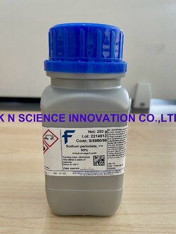 Sodium periodate, AR (Sodium metaperiodate) 7790-28-5 ,250 g , Fisher Chemical™ S/5980/50