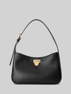 Polo Ralph Lauren-Lauren SHOULDER BAG Leather Medium Falynn Shoulder Bag กระเป๋า รุ่น WALRBAG02V20074 สี 001 BLACK