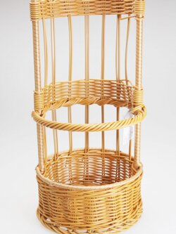 PBB44 ตะกร้าพลาสติกสาน กลม