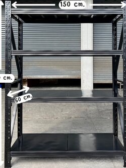 ชั้นวางสินค้า 150x60x200m สีดำ