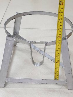 ขาวางเตาแก๊สแรงดันสูง ฐานกลม สำหรับเตาเร่ง KB5 สูง 19 ซม.