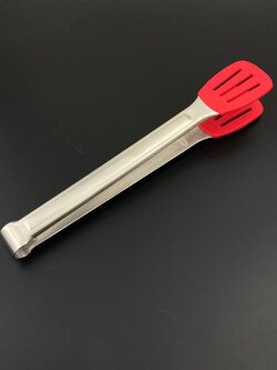 STLS-11R ที่คีบอาหารใบซิลิโคนสีแดง