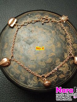 สร้อยข้อมือนาก 40% งานเก่า ตุ้งติ้ง รูปเต่า หอย ก้อนทอง ลูกกระพรวน แบบน่ารักๆ น่าสวมใส่ หลุดจำนำ