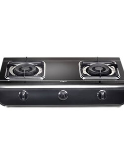 ตาแก๊สตั้งโต๊ะ MEX รุ่น PC727CB ฝาท๊อปกระจกคุณภาพสูง Tempered glass สีดำ ดีไซน์สวย.