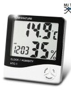 HTCเครื่องวัดอุณหภูมิและความชื่น รุ่น HTC-1 (สีดำ/ขาว)