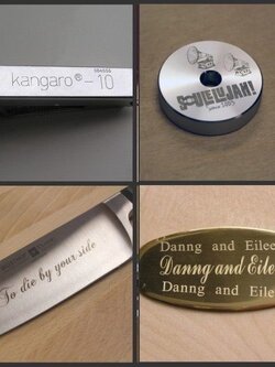 เลเซอร์มาร์คกิ้งชิ้นงานโลหะต่างๆ