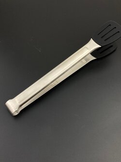 STLS-11BK ที่คีบอาหารใบซิลิโคนสีดำ