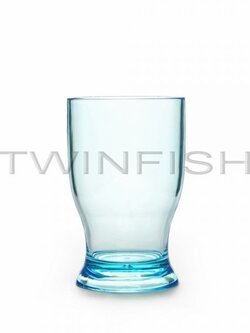 TPC-3B แก้วพลาสติกใส ก้นหนาสีฟ้า