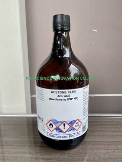Acetone, 99.5%, AR/ACS , 2.5 L, RT ,Loba 0001202500