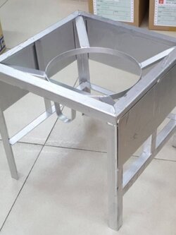 ขาวางเตาแก๊สแรงดันสูง ฐานเหลี่ยม มีบังลมในตัว สำหรับหัวเตาเร่ง KB5 สูง 40 ซม.เลือกใส่ C30 KB7,KB8 ได้