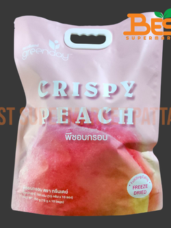 กรีนเดย์ พีชอบกรอบ 15กรัม x 10ซอง.Greenday Crispy Peach 15g. x 10bags.