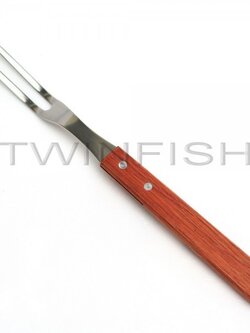 BBQ-F ส้อมบาร์บีคิวสเตนเลสหร้อมด้ามจับไม้