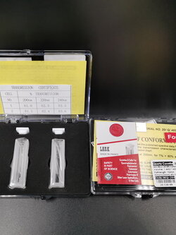 Glass cuvette(คิวเวท แก้ว), Volume : 1.4 ml / 1400 µl., Pathlength 10 mm.,LARK / FRANCE ,(2 pcs/pack) LAG-264