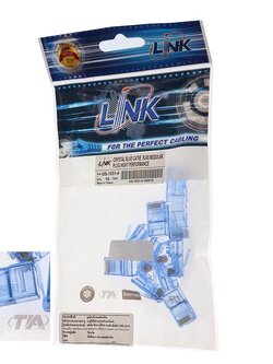 LINK US-1051-4 CAT 5E RJ45 หัวแลนตัวผู้ สีน้ำเงิน (1 แพ็ค 10 หัว)