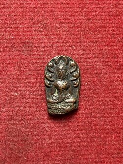 ปรกใบมะขามหลวงพ่อเส่ง หลังจารมือ วัดกัลยาปี กทม. ปี 2505 (SKU-13337)