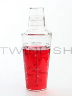 PMSK-1 ขวดผสมคอกเทลใส มีสูตรผสมคอกเทลข้างขวด